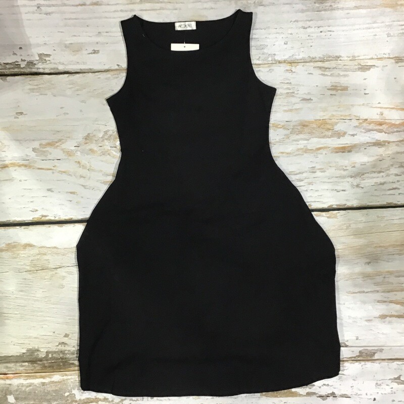Black Pocket Swing Dress