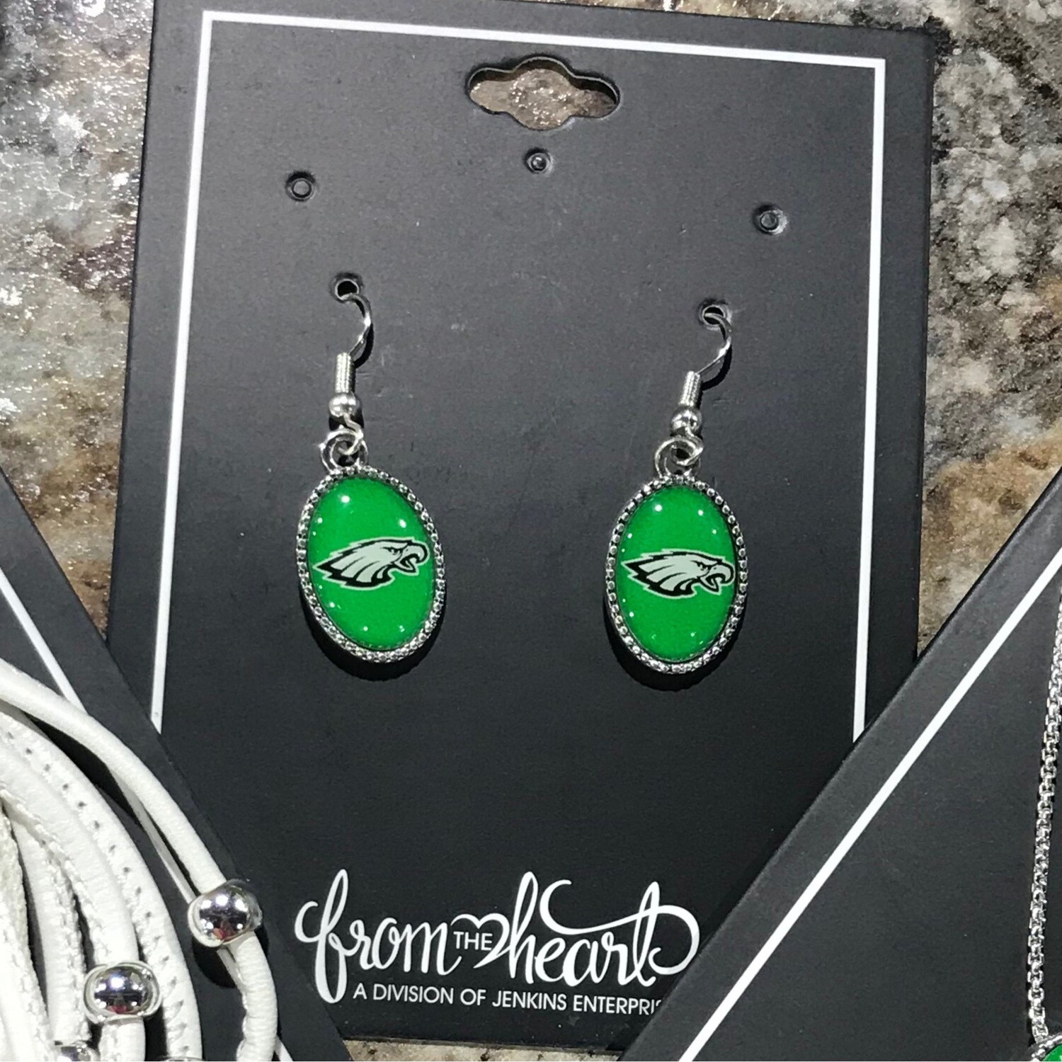 Eagles Oval Earrings