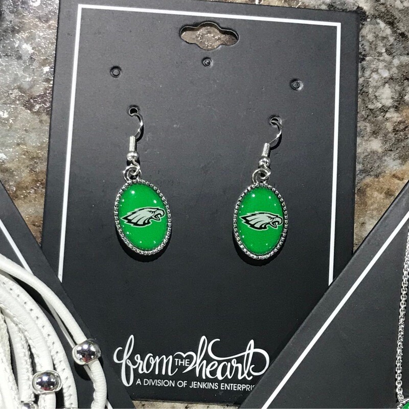 Eagles Oval Earrings