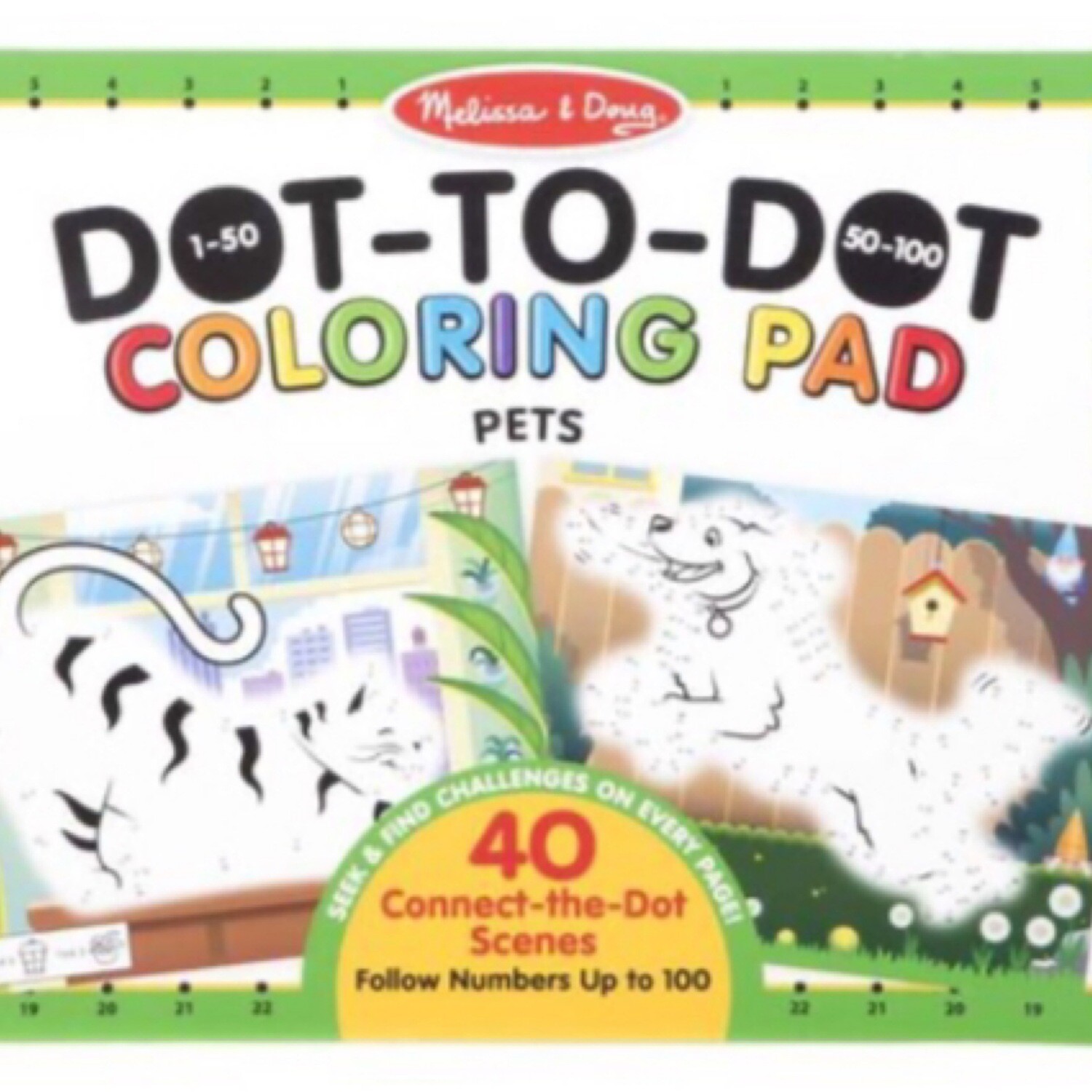123 Dot-to-dot Coloring-pets