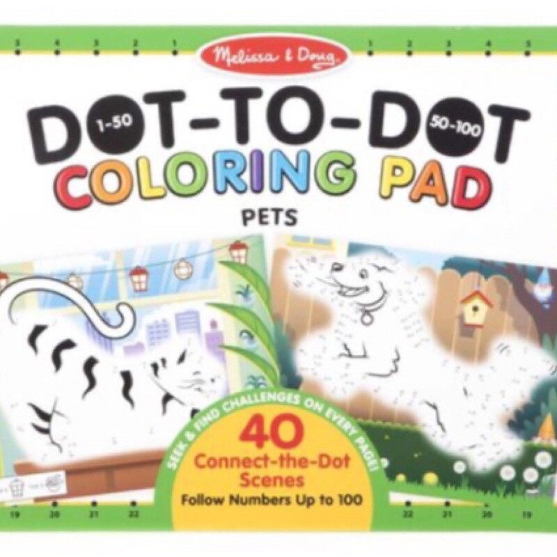 123 Dot-to-dot Coloring-pets