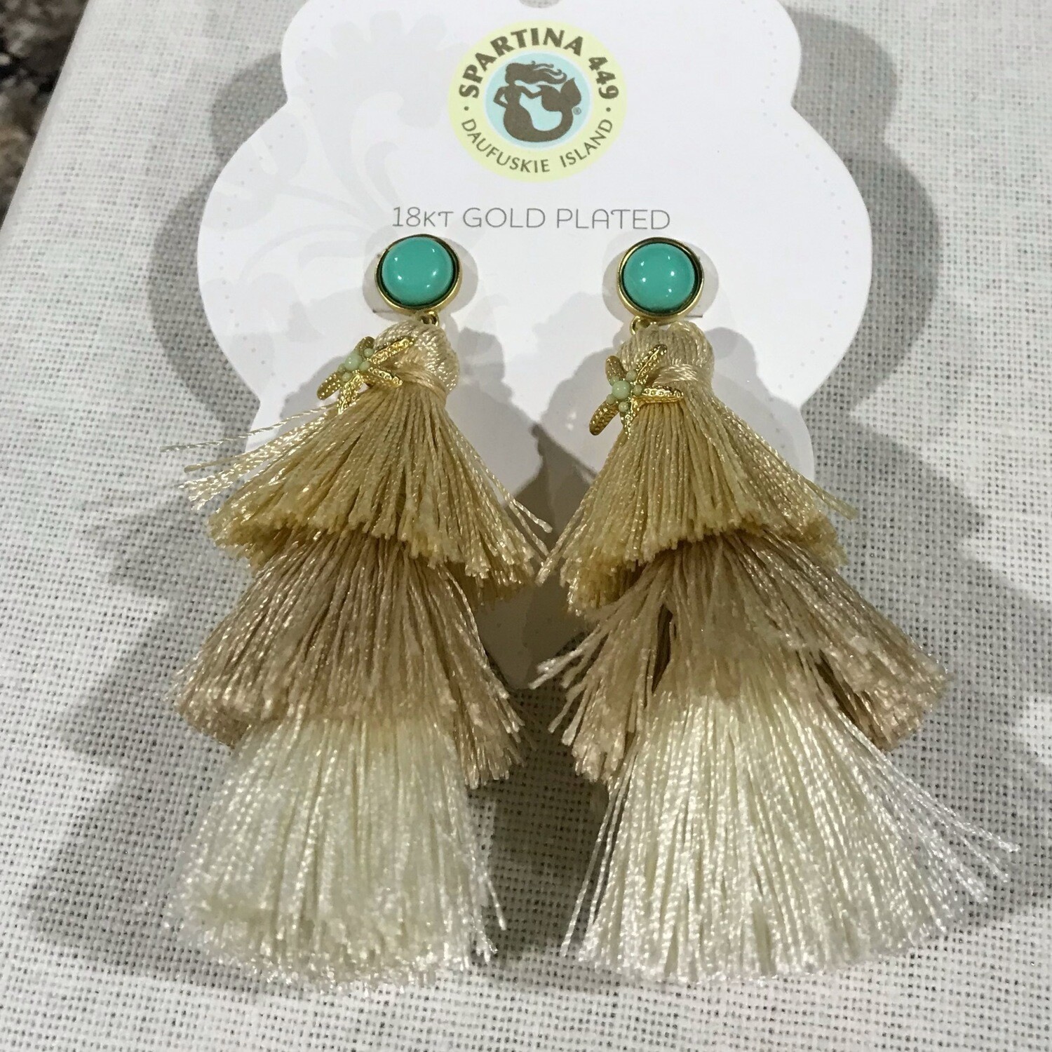 Trip Tassel Earrings White