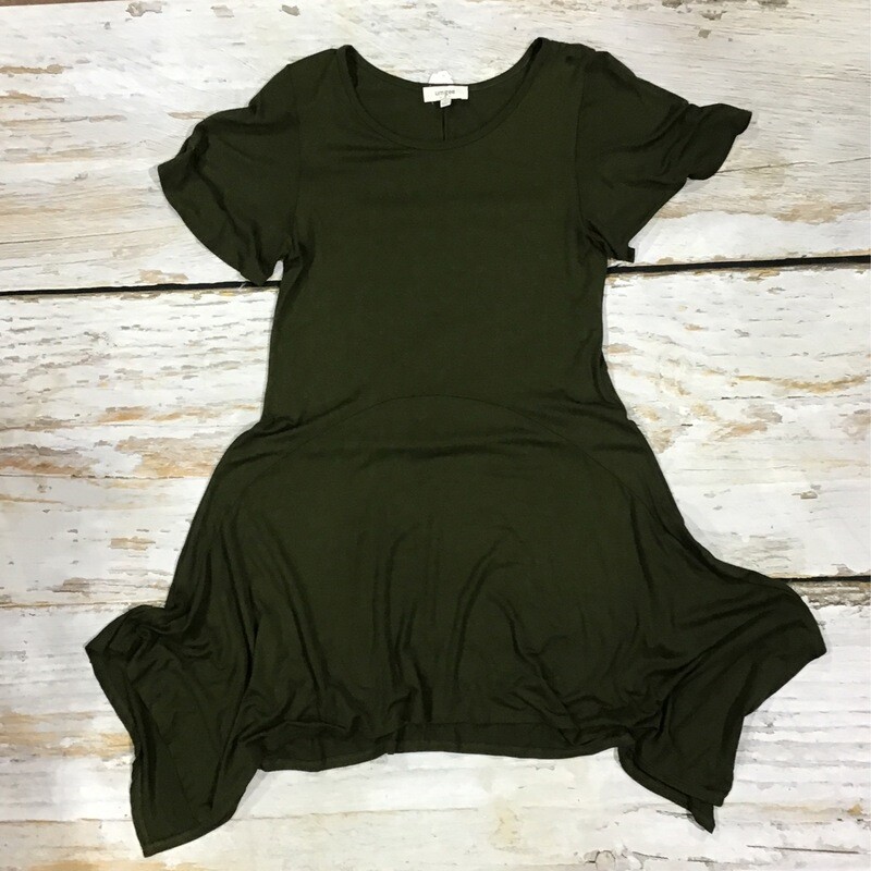 OLIVE SHARKBITE DRESS