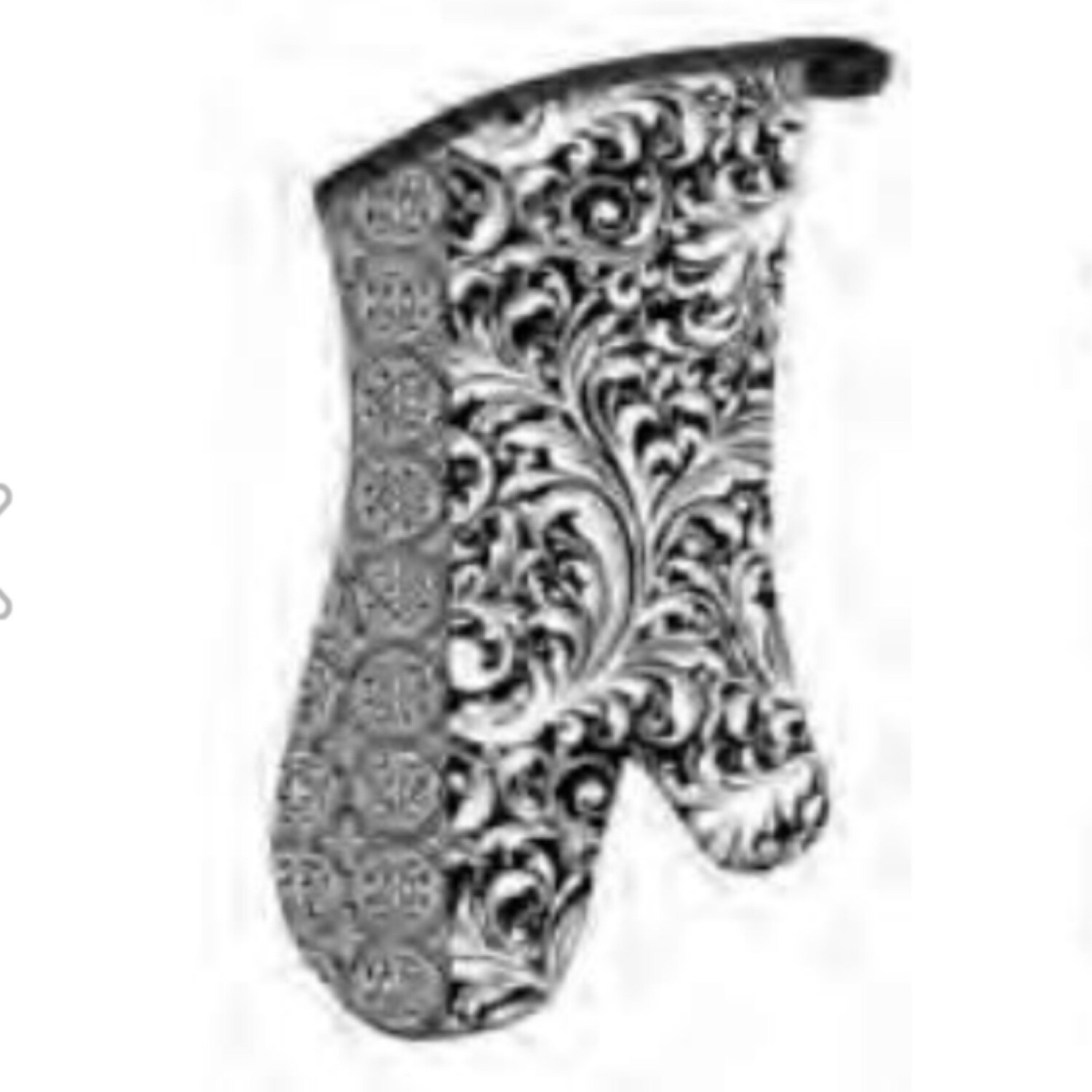 Black Florentnie Oven Mitt