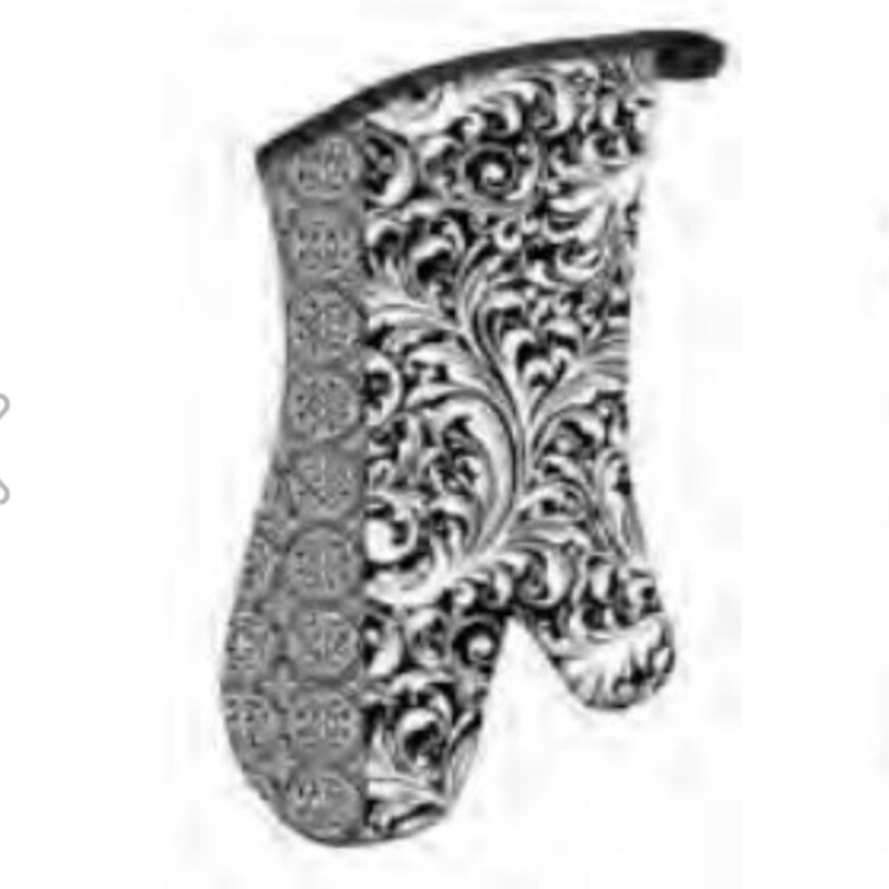 Black Florentnie Oven Mitt