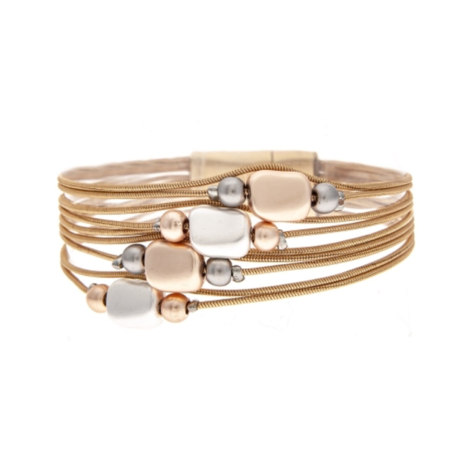 Gold Bead Chain Magnetic Bracelet
