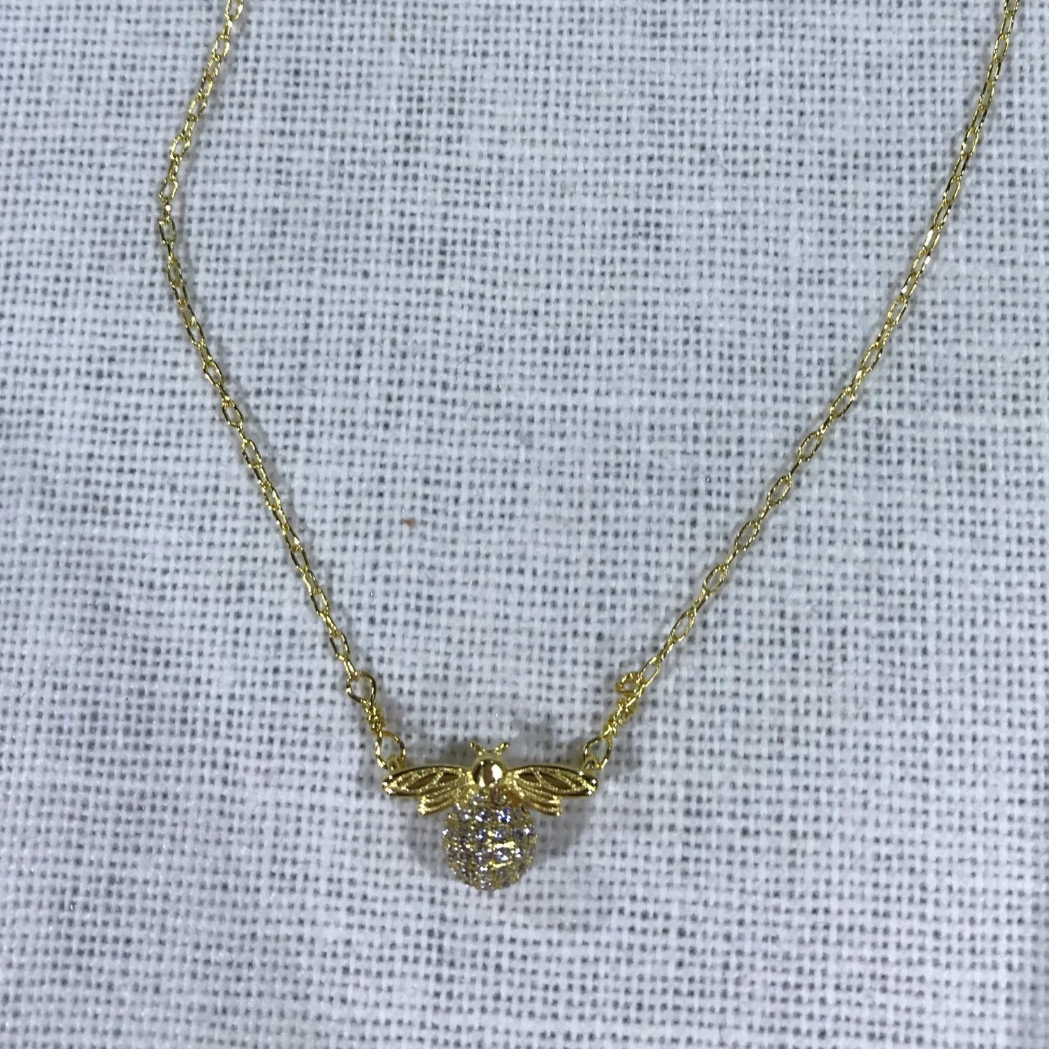 Sparkley bee necklace
