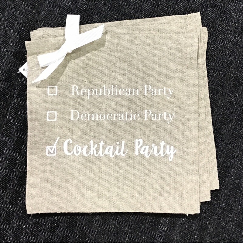 Cocktail Party Linen Coaster