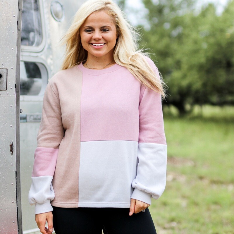 Bell Sleeve Pullover. Tan