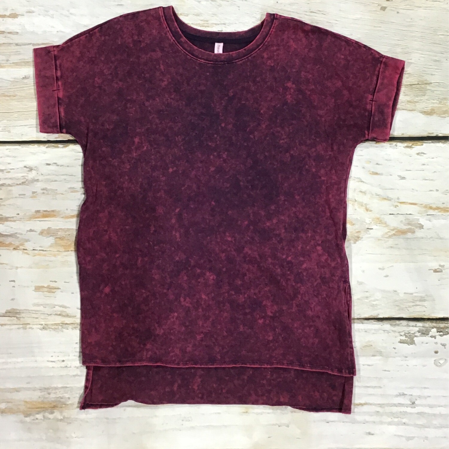 BURGUNDY MINERAL WASH TOP