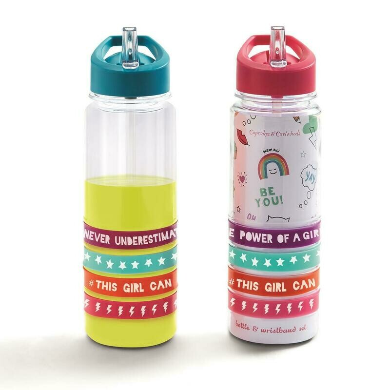 Water Bottle W/ Bracelets
