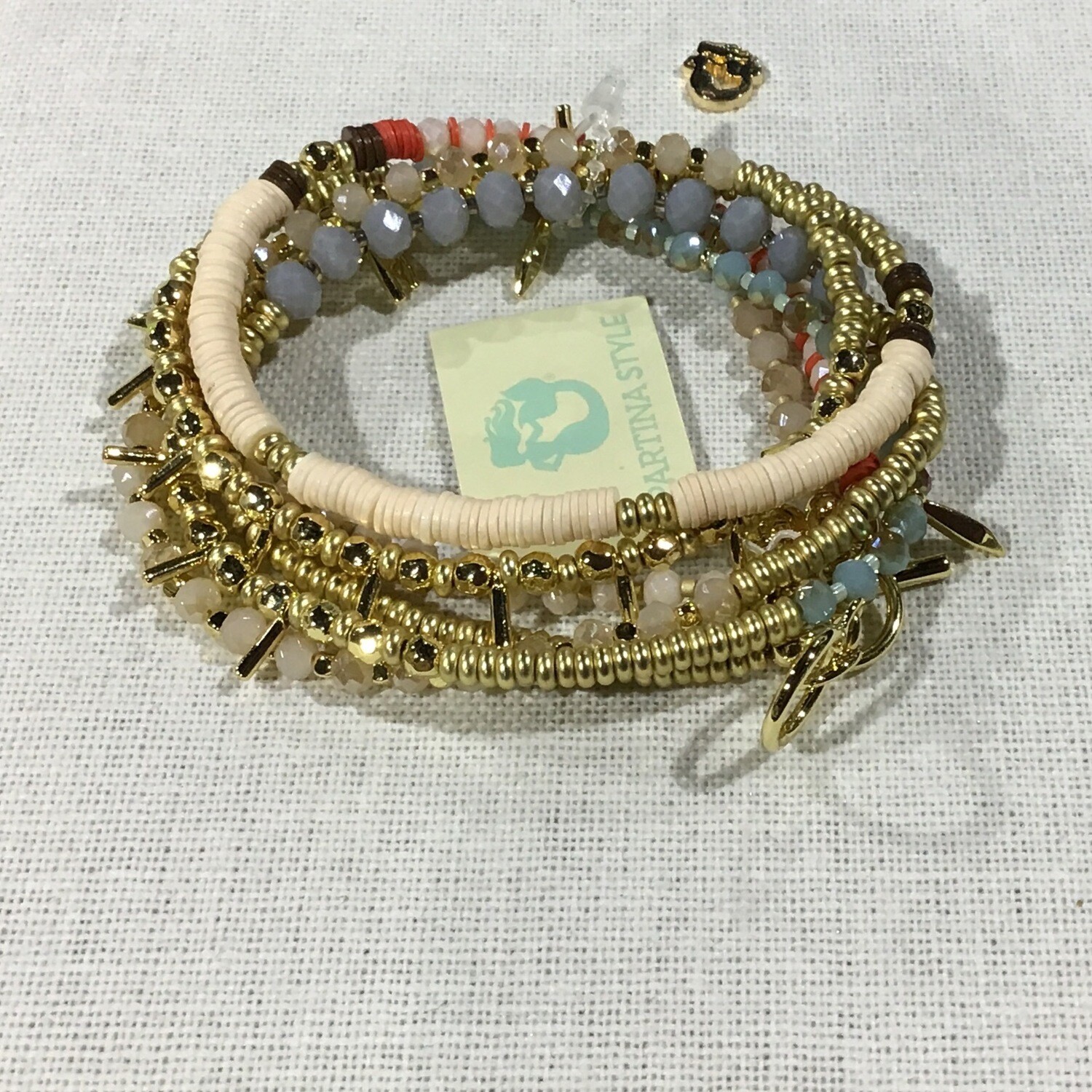 Boho Bead Wrap 22"