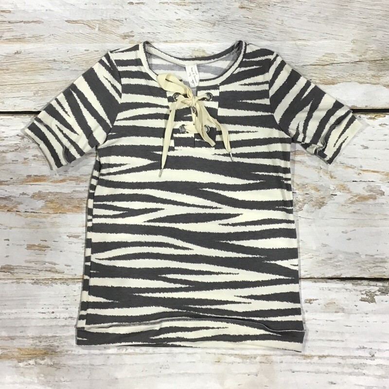 ZEBRA WITH TIE TOP