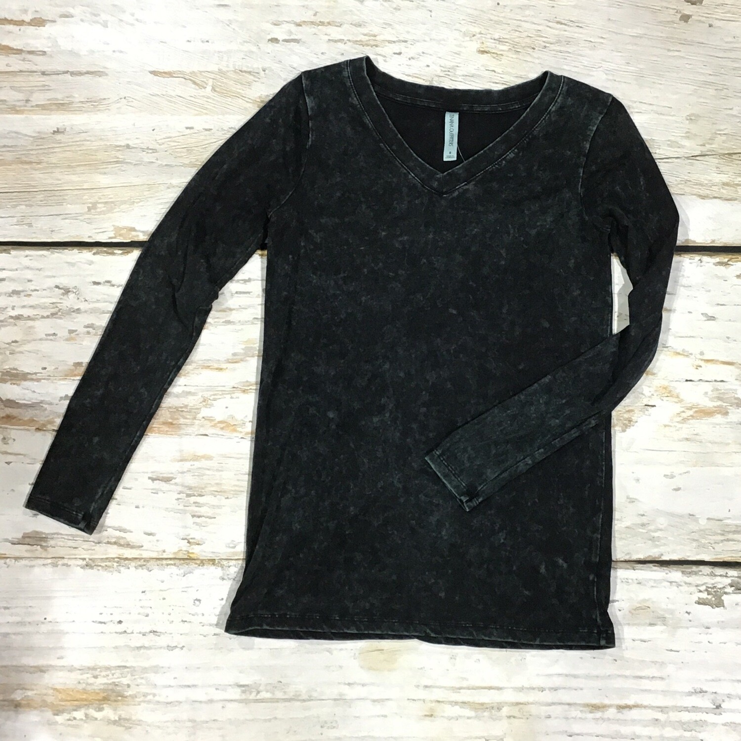 DARK GREEN MINERAL WASH LS TOP
