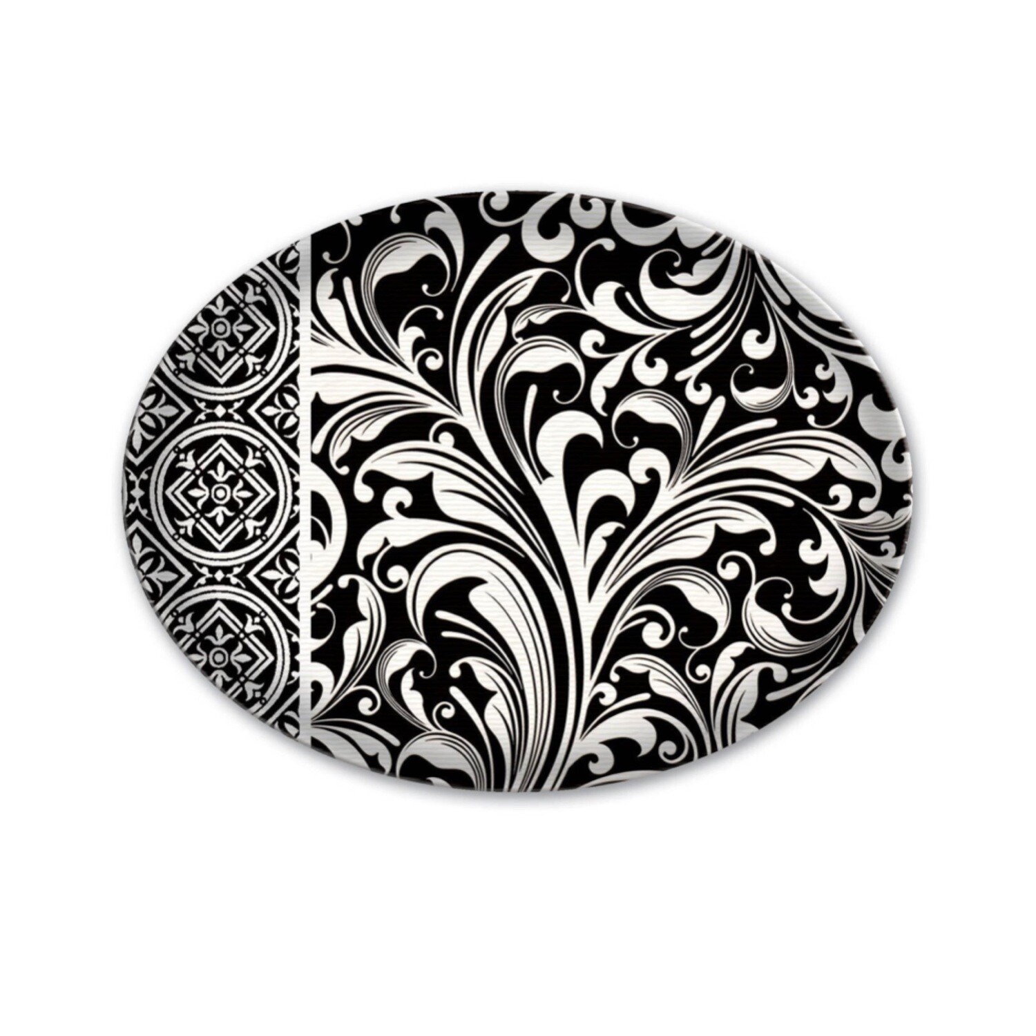 Black Florentine Glass Soap Dish