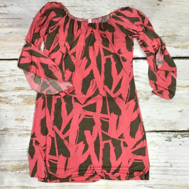 PINK AND BROWN DRESS
