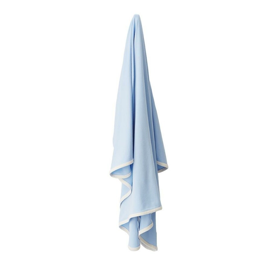 Stretch Jersey Blanket. Blue