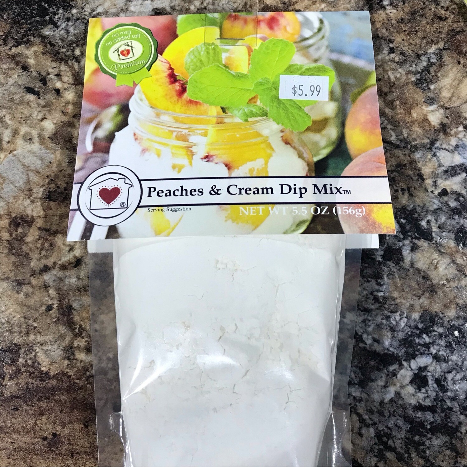 Peaches and cream dip mix