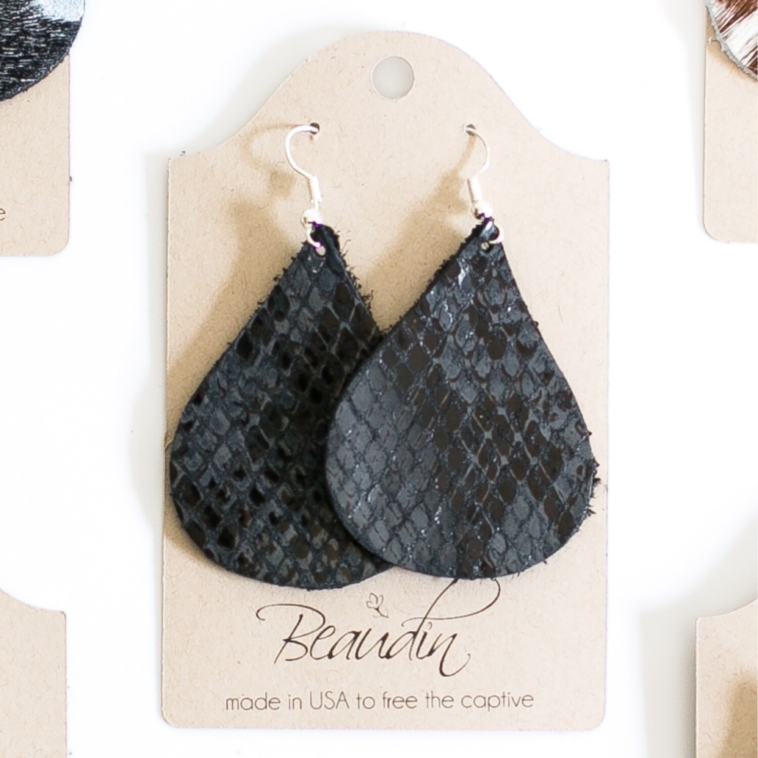 Hershey Earrings. Snake