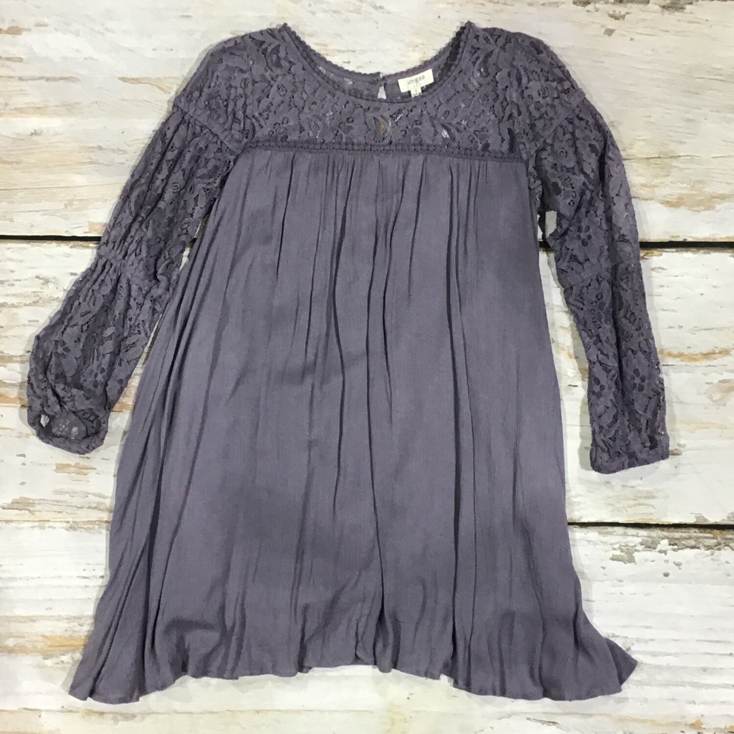 BLUE-GREY LACE DRESS