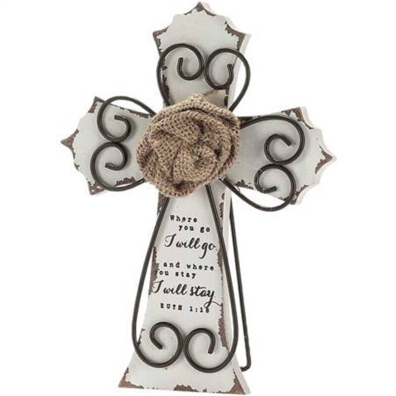 Wood & Metal Wall Cross