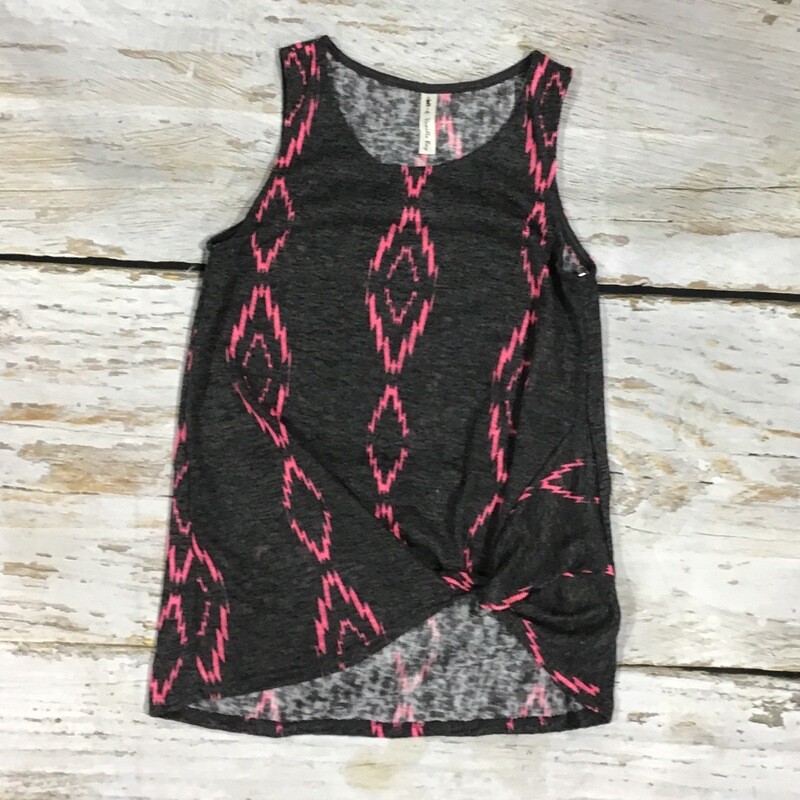 GREY W/PINK AZTEC TANK
