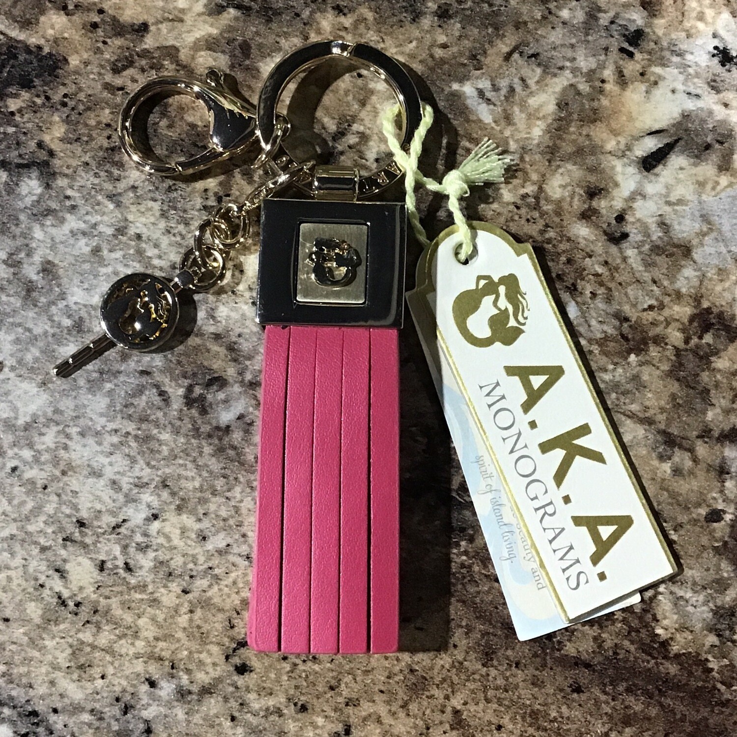 Spartina AKA Tassel Keychain Raspberry