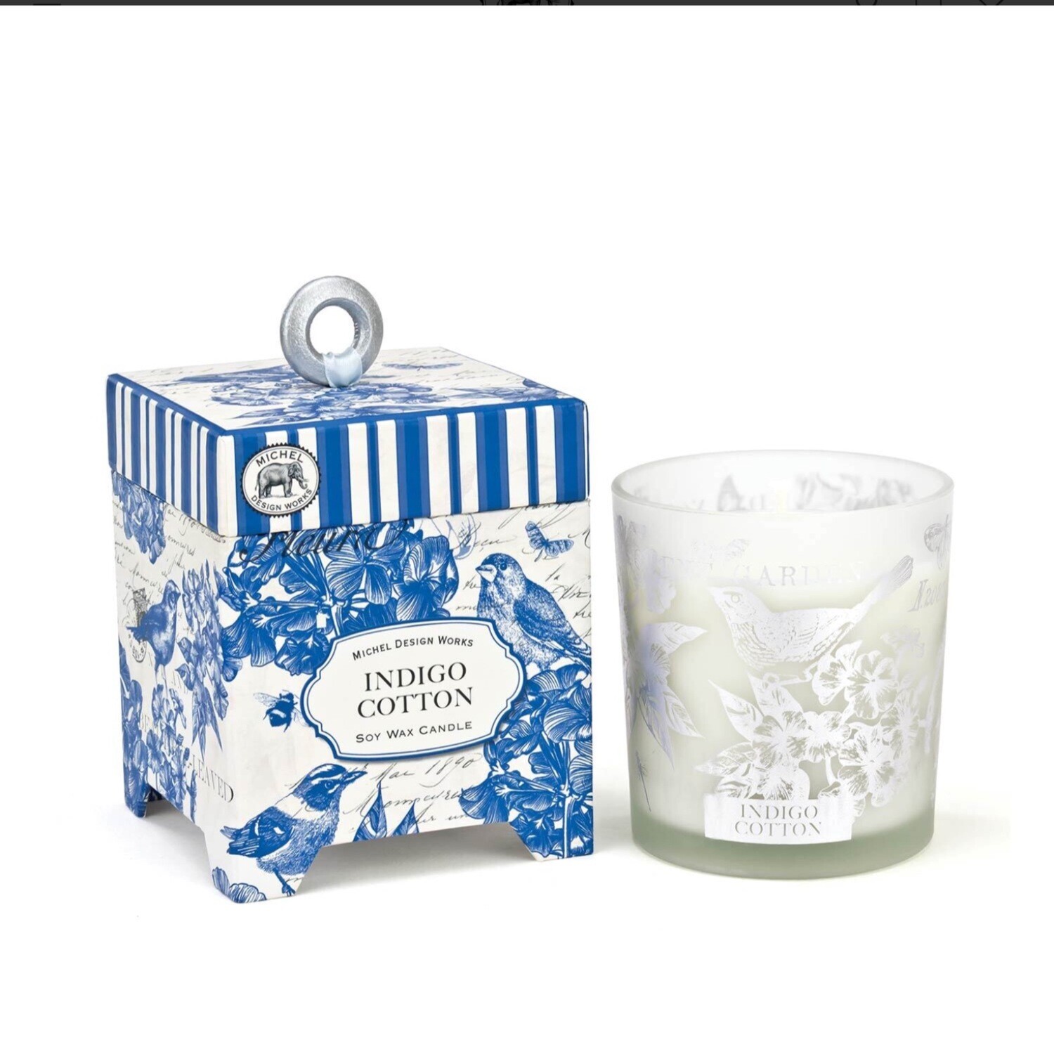 Indigo Cotton Candle
