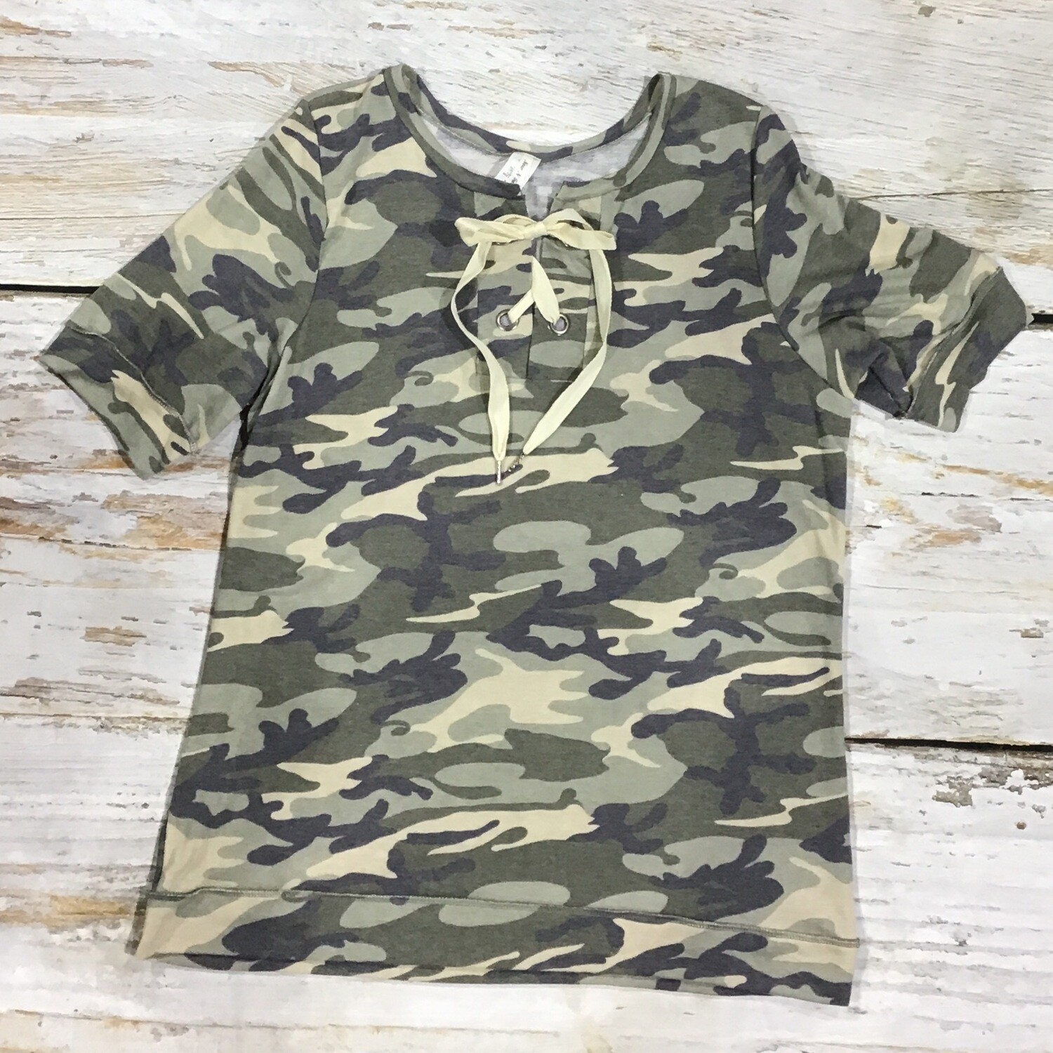 CAMO WITH TIE TOP