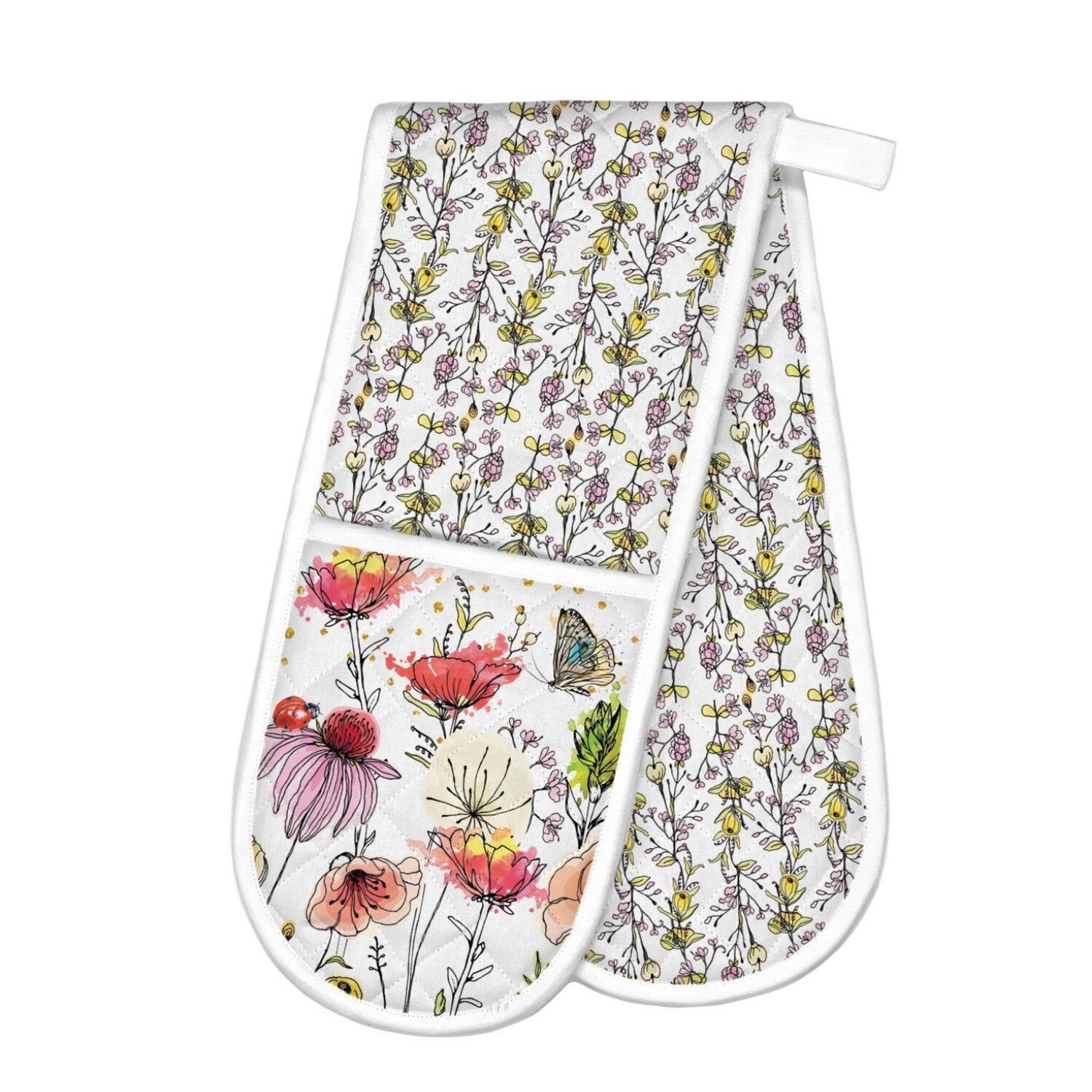 Posies Double Oven Glove