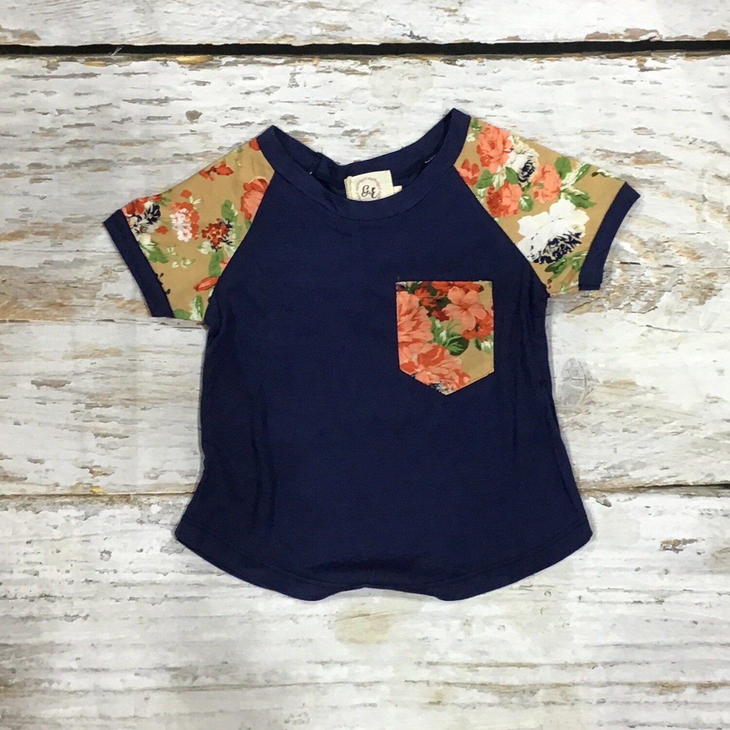 Blue Floral Pocket