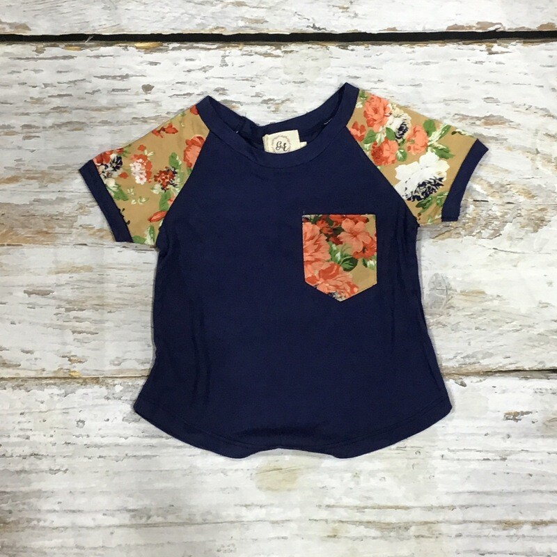 Blue Floral Pocket