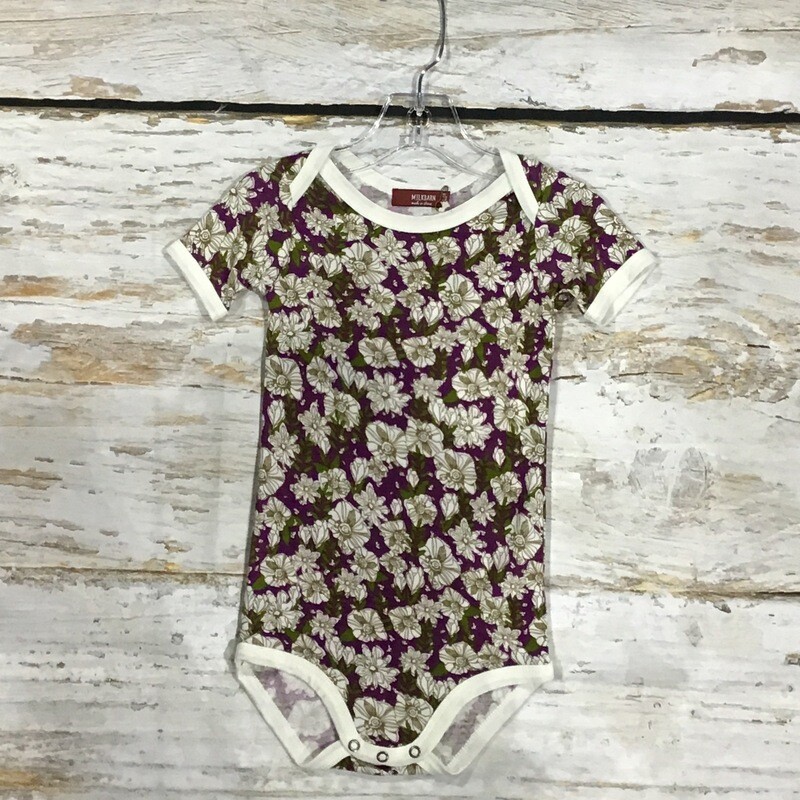 PURPLE FLORAL ONESIE 12-18