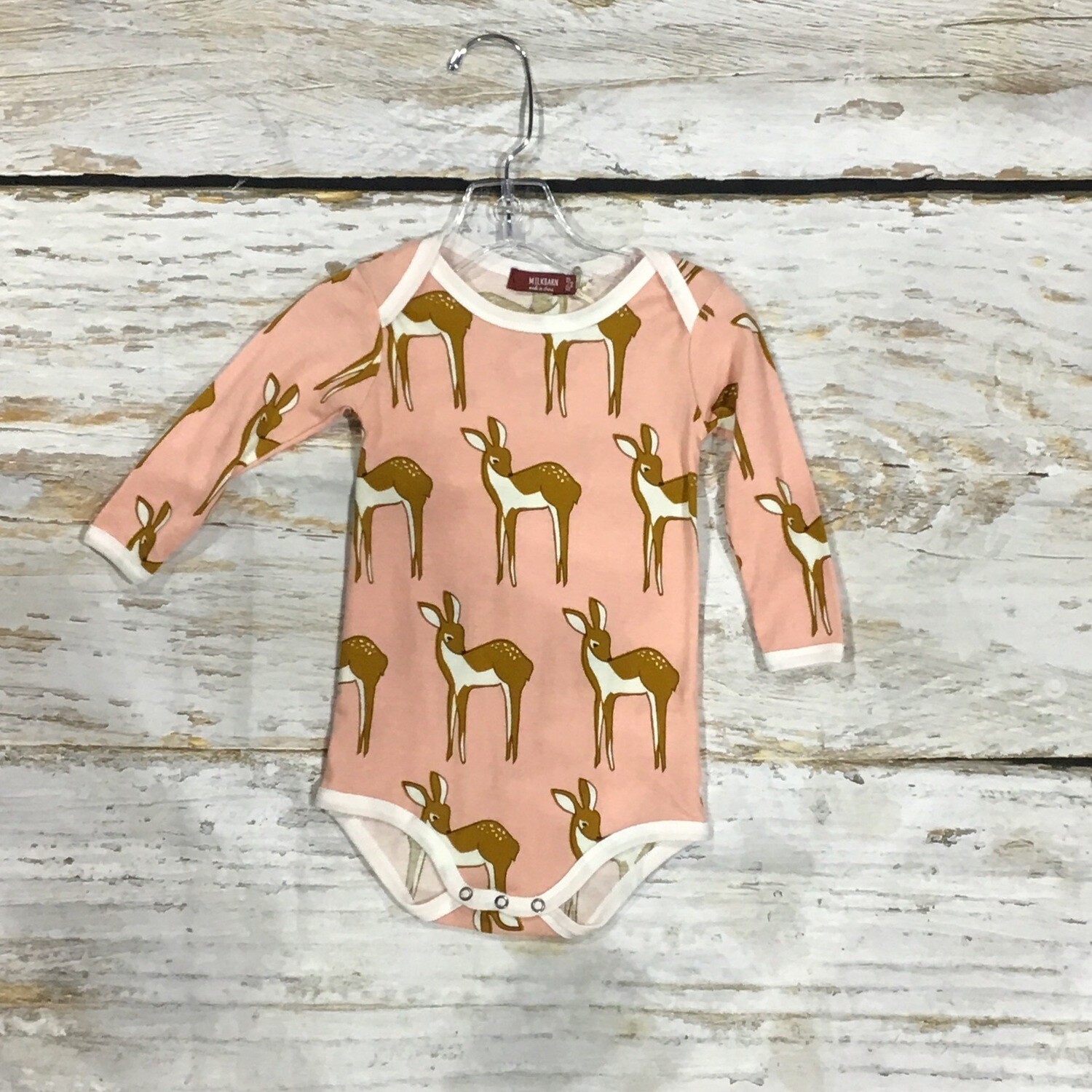 LONG SLEEVE DOE ONESIE 12-18 months