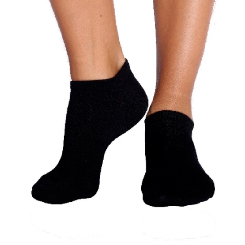 Womens Low Cut Sneaker Socks. Black