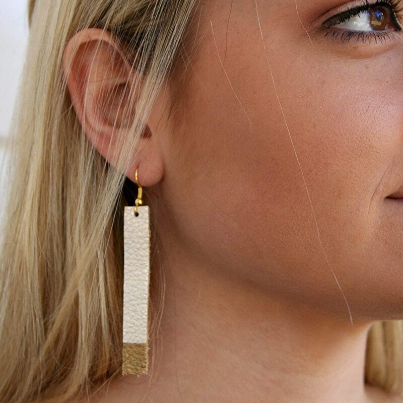 Bar Earrings. Platium/Gold