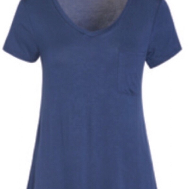 Blue Kimmi Pocket Tee