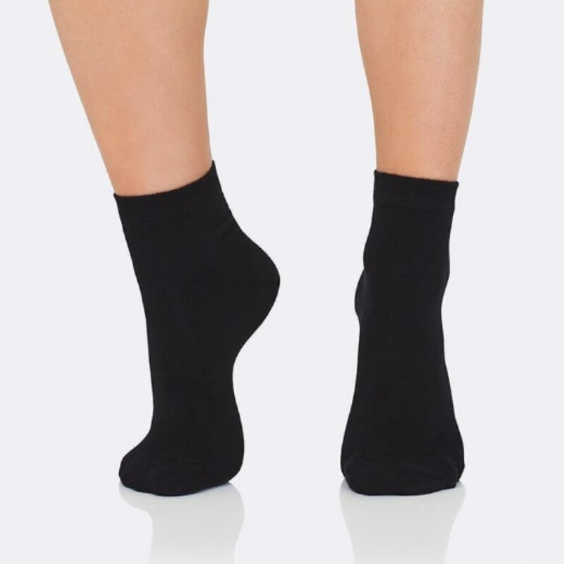 Womens Sport Ankle Socks. Black