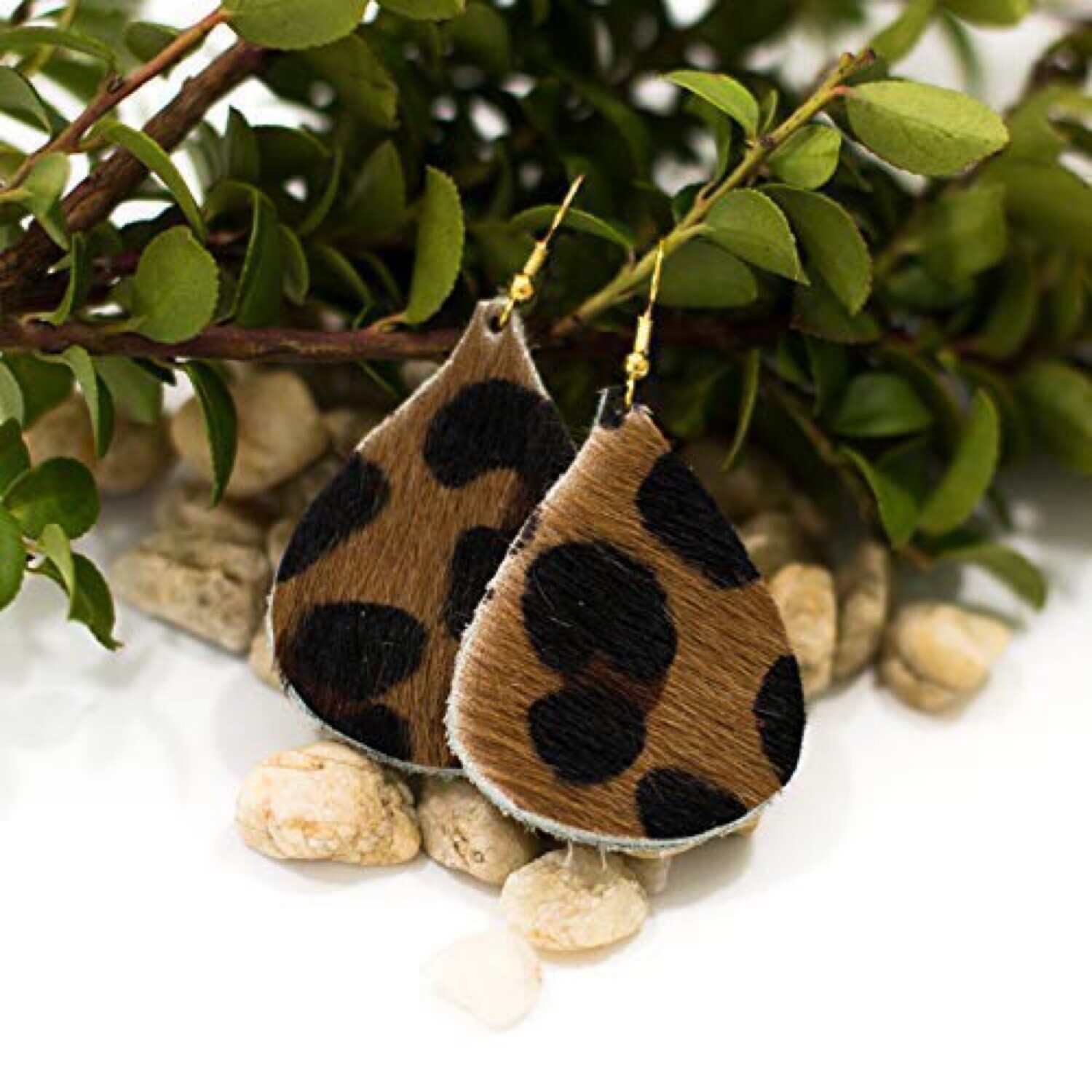 Hershey Earrings. Leopard