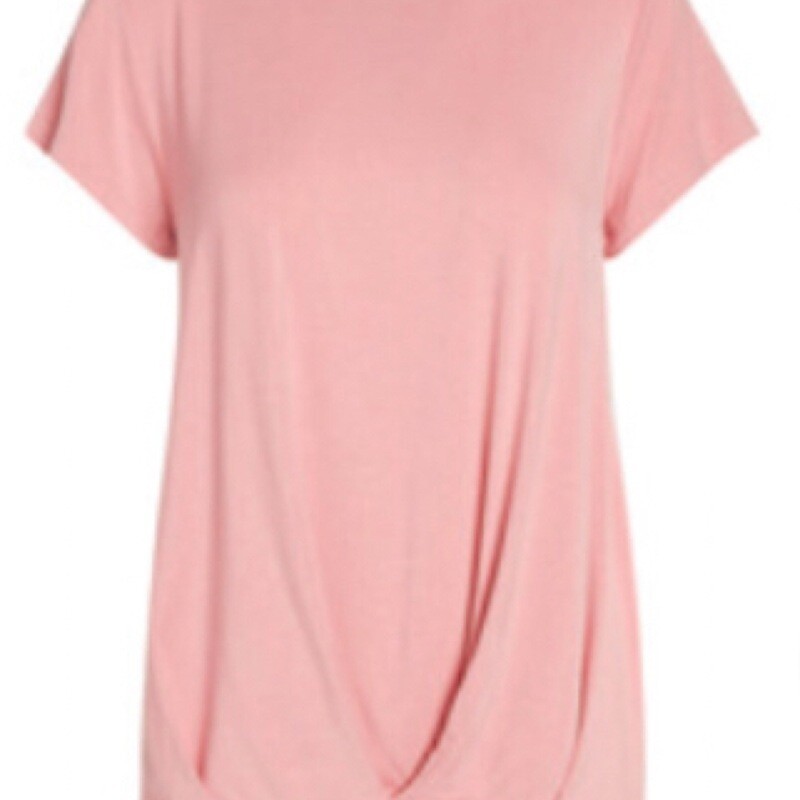 Rose Pleated Front Tee