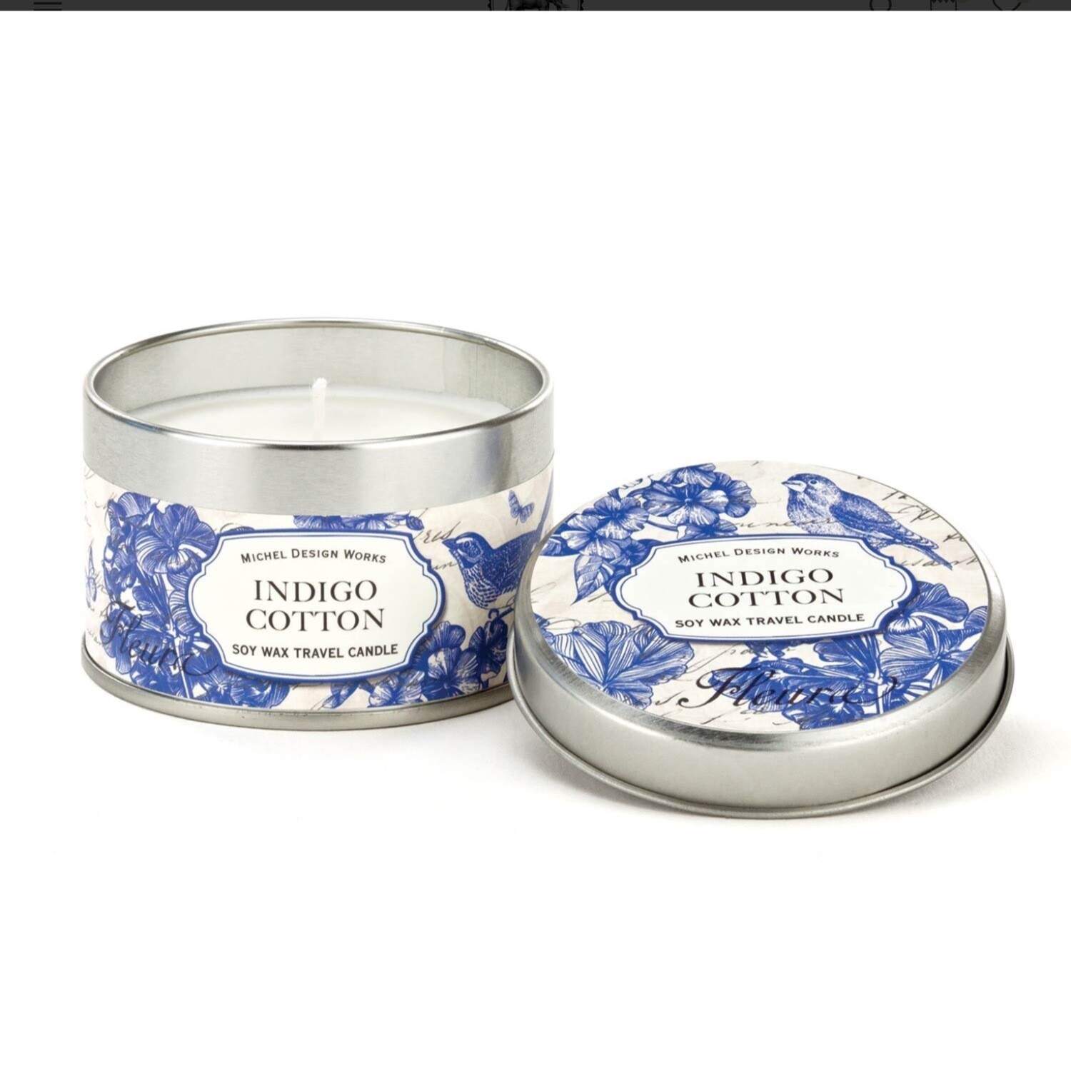 Indigo Cotton Travel Candle