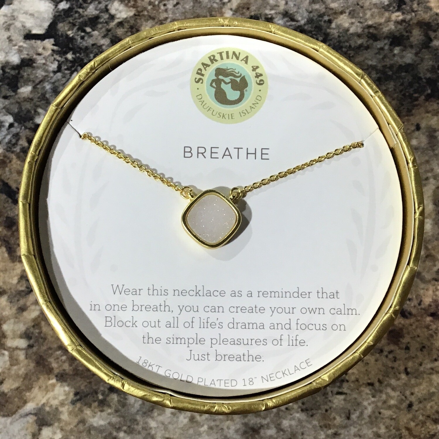 Spartina Breathe Creme Druzy Necklace