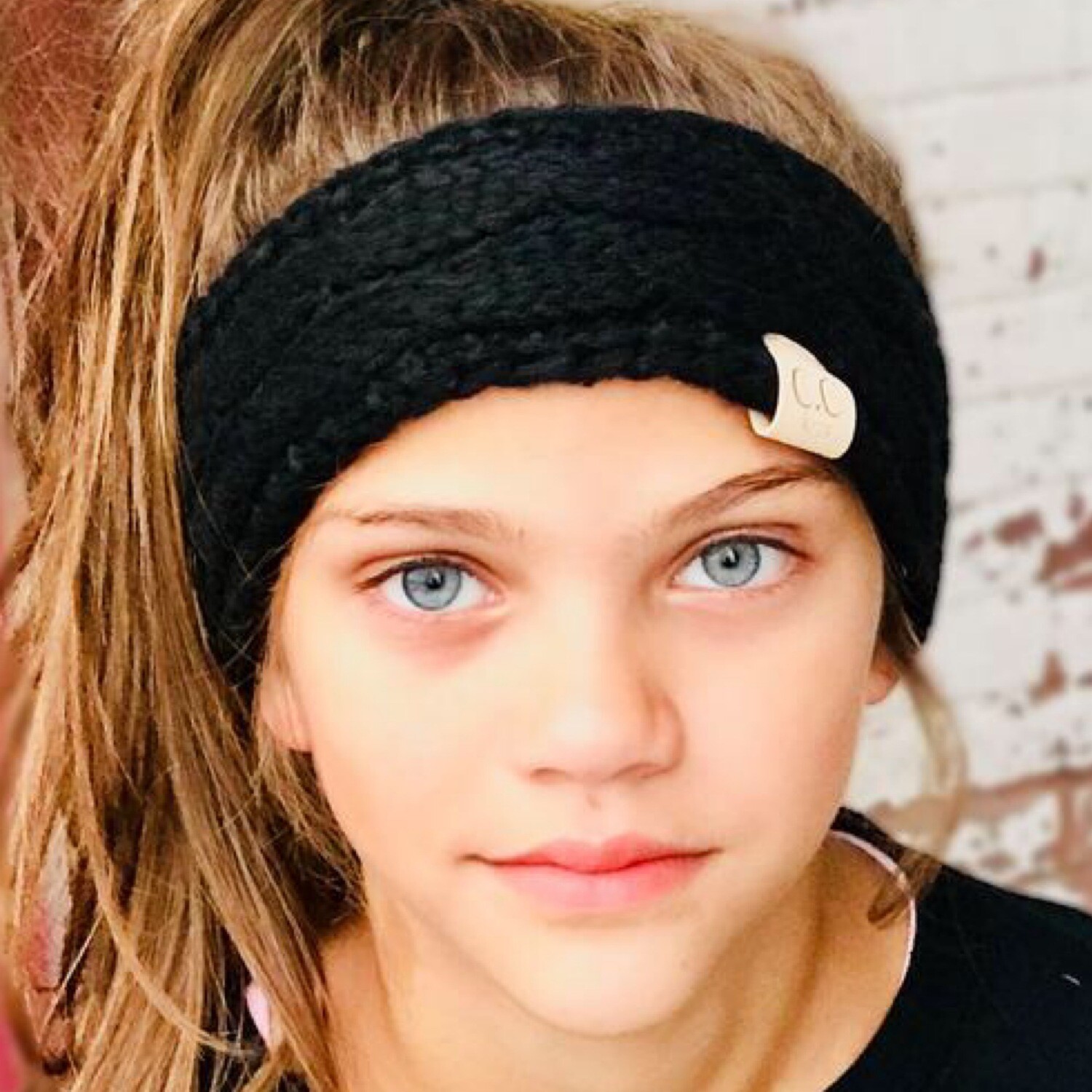 Kids Sherpa Ear Warmer. Black