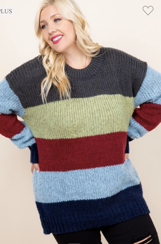 Lime Multi Color Sweater
