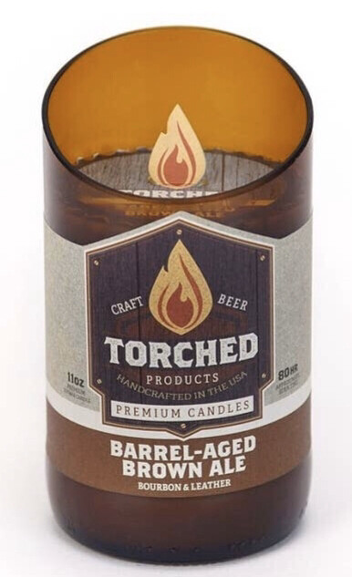 11oz Barrel-Aged Brown Ale Bomber Candle