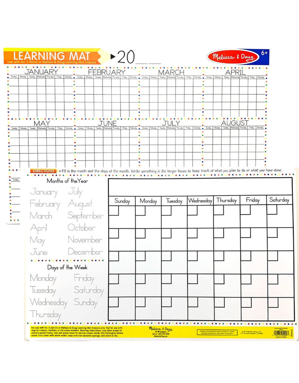 Learning Mats. Calendar