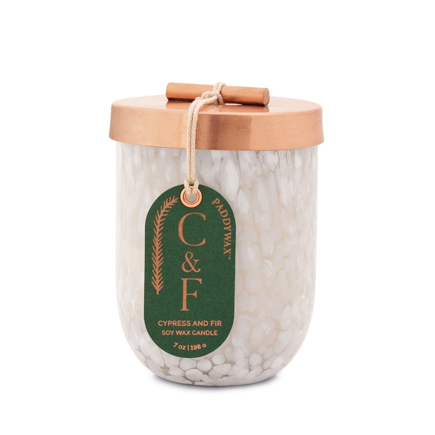 Cypress and Fir White Blown Glass