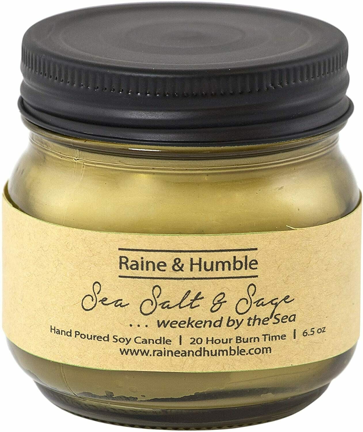 Hand Poured Soy Candle with Gift Bag, name: Sea Salt & Sage