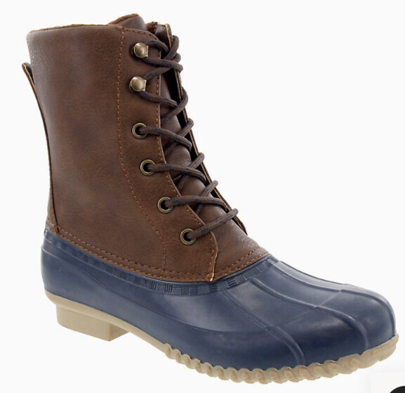 Wynter Cognac/Navy Duck Boots