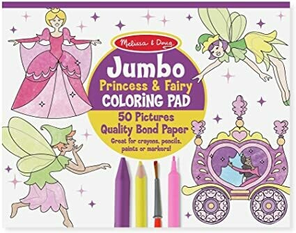 Jumbo Coloring Pad- Princess